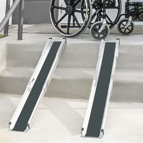 dmi portable wheelchair ramp  home van steps adjustable telescoping retractable