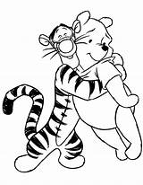 Hugging Coloring Clipart Cartoons Cute Pooh Library Cartoon Winnie Pages sketch template