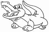 Alligator Crocodile Cartoon Clipart Printable Coloring Outline Kids Pages Drawing Template Clip Templates Colouring Clipartpanda Cute Cliparts Library Preschool Projects sketch template