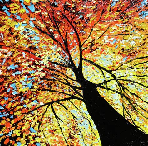 fall tree oil painting  beata sasik