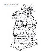Coloring Christmas Chimney Claus Santa Pages Book Kids Print sketch template