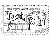 Mexico State Coloring Pages Nm Printables Stamp States Kids Usa Go Color Sheets Map Visit Print Next Back sketch template