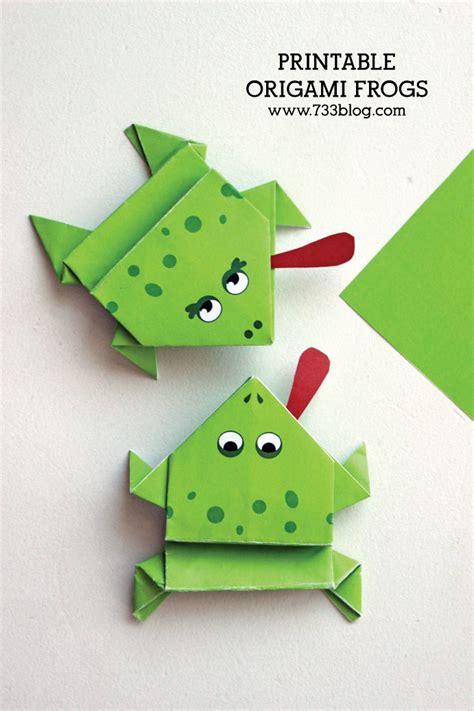 printable origami frogs inspiration  simple