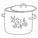 Pots Pans Drawing Getdrawings sketch template