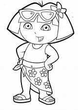 Dora Coloring Pages Explorer Colouring Kids sketch template