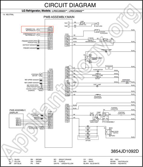 lg refrigerator lrsc schematic diagram  appliantology gallery appliantologyorg