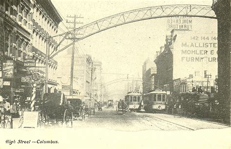 vintage postcard high street columbus ohio flickr