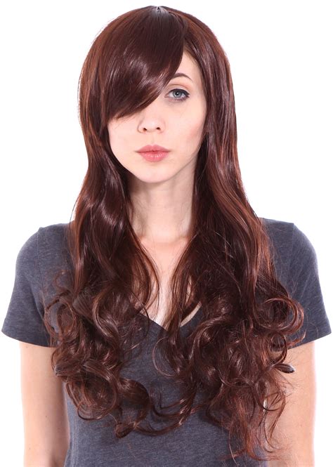 simplicity high quality long curly full wig wavy cosplay party wigs dark brown walmartcom