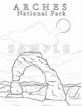 Arches sketch template