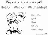 Wednesday Wacky Coloring Seuss Dr Pages Doll Bear Boy Printable Templates Kids Template sketch template