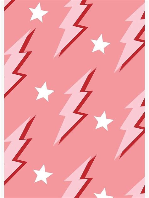 peach pink lightning bolt pattern redbubble preppy
