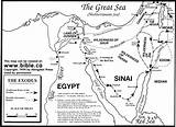 Exodus Blank Biblical Passaggio Ministry Egitto Missionary Journeys Pauls Israeliti Golfo Presso Suez sketch template