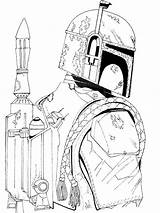 Boba Fett Coloring Pages Wars Star Printable Colouring Color Coloring4free Kids Boys Lego Recommended Easy sketch template