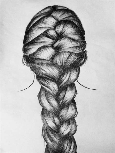 cute drawings    drawing hair braid hair sketch
