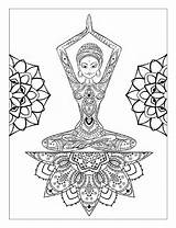 Poses Mandala Mandalas Getcolorings Sheets Chakra Resources Mindfulness sketch template