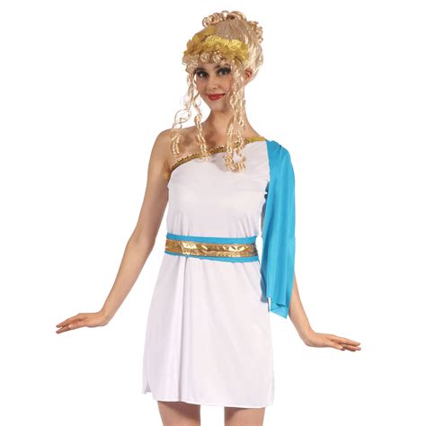 ladies womens greek roman goddess ancient toga fancy dress party