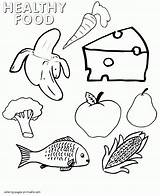 Coloring Healthy Food Pages Printable Foods Picnic Sheets Unhealthy Protein Health Children Preschool Print Sheet Group Colouring Kids Color Eating sketch template
