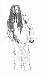 Dreads sketch template