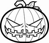 Pumpkin Halloween Scary Coloring Pages Drawing Draw Drawings Line Monster Easy Clipart Print Simple Pumpkins Creepy Clip Kids Step Evil sketch template