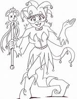 Jester Coloring Drawing Pages Homie Sue Chan Kitty Drawings Court Back Getdrawings sketch template