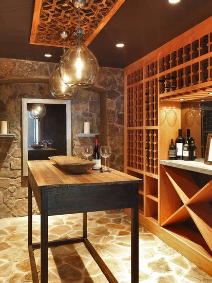 electro gothic contemporary wine cellar