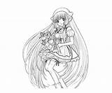 Coloring Chi Chobits Pages Atashi Rho Face Template Cute sketch template
