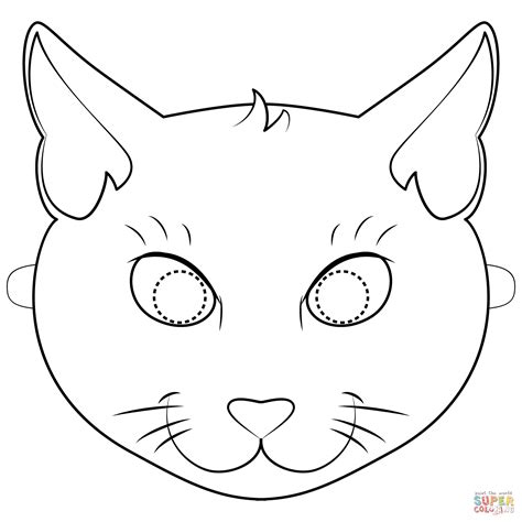 kolorowanka maska czarnego kota kolorowanki dla dzieci  druku porn