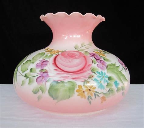 14 Glass Oil Lamp Shade Replacement Light Globe Vintage Pink Kerosene