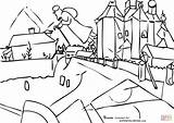 Chagall Colorare Vitebsk Disegni Opere Kids Dei Conoscere Passeggiata Immagini Quadri Opera sketch template
