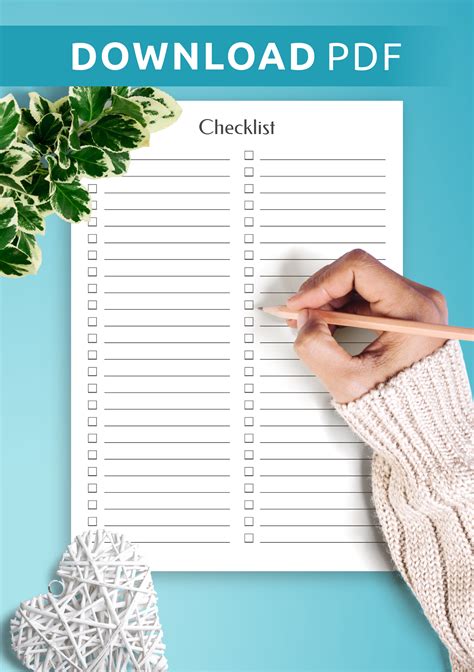 printable checklist
