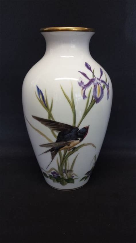 franklin mint porcelain  meadowland bird vase catawiki