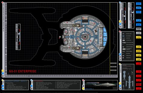 star trek blueprints enterprise nx  deck plans