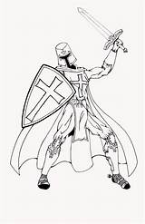 Knight Templar Uncolored Getdrawings sketch template