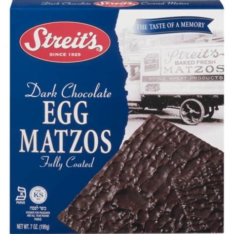 streits dark chocolate covered egg matzos  oz fred meyer
