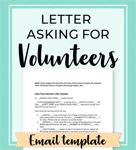 sample letter   volunteers