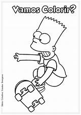 Simpsons Colorir Skate sketch template