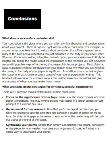 conclusion  examples   write