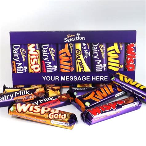 personalised cadbury mixed bars letterbox selection funky hampers