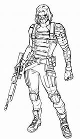 Bucky Soldier Avengers Avenger Gogo sketch template