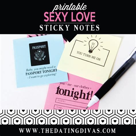 printable love sticky notes for him or her the dating divas