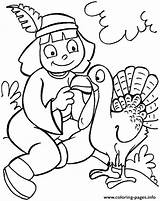 Coloring Pages Thanksgiving Indian Girl Turkey American Native Girls C182 Printable Dependence Admit Thanks Color Getdrawings Getcolorings Print Face Colorings sketch template
