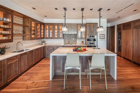 organic modern design  natural walnut bentwood luxury kitchens