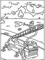 Brandweerwagen Kleurplaten Brandweer sketch template