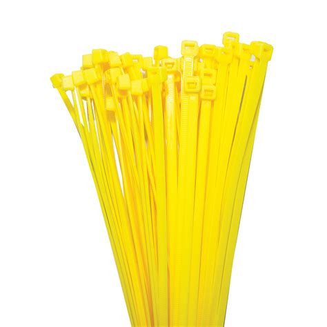 nylon cable ties yellow mm long  mm wide pack   kt cables