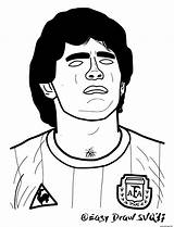 Maradona Coloriage Armando Dessin Imprimer Stampare Jecolorie Imprimé sketch template