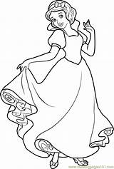 Snow Coloring Princess Disney Pages Color Princesses Coloringpages101 Characters Cartoon sketch template