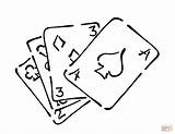 Colorear Naipes Spielkarten Naipe Disegno Cartas Ausmalbild Diamante Karty Kolorowanka Supercoloring Giochi Gra Casino sketch template