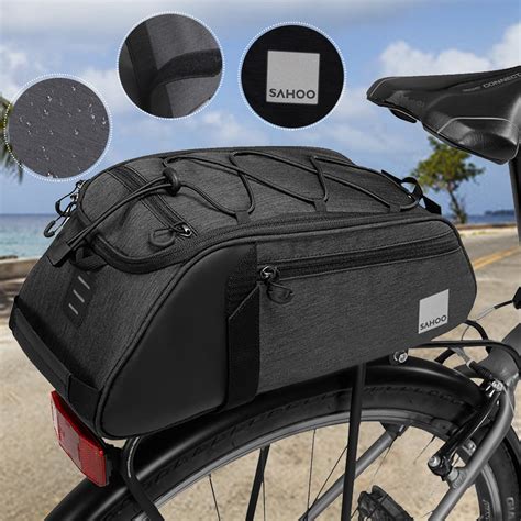 trunk bag black bicycle trunk bag cycling rack pack bike rear bag accessory luggage bag