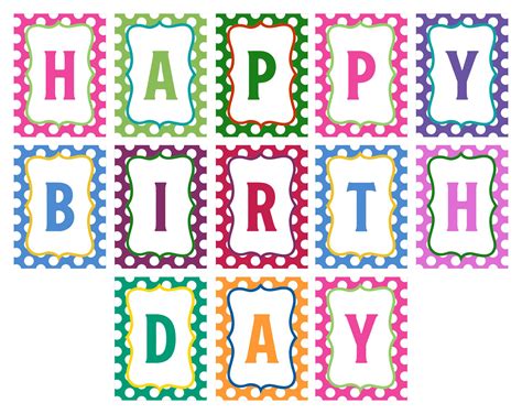 happy birthday letters printable template images