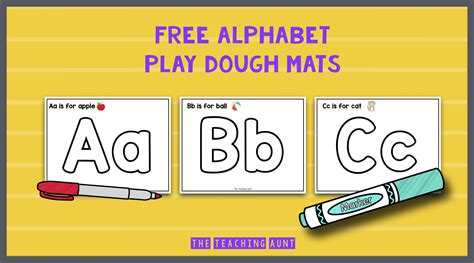 alphabet playdough mats  teaching aunt